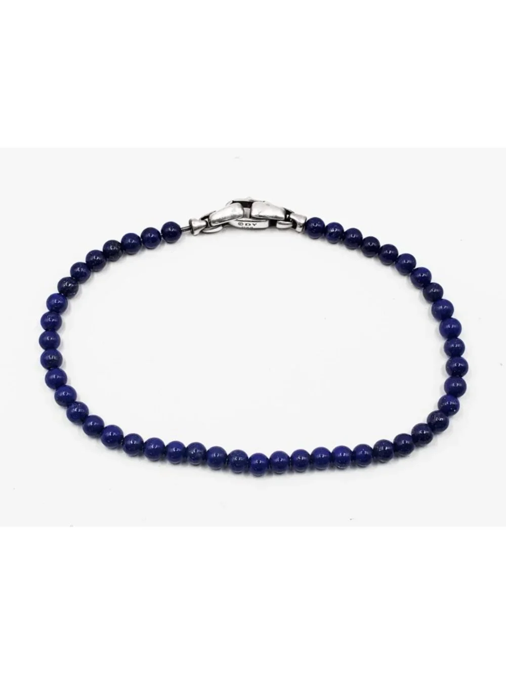 David Yurman Men's Spiritual Beads Bracelet Lapis Lazuli with Sterling Silver